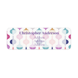 Moderne kerstversiering etiket