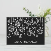 Moderne kerstversiering feestdagenkaart (Staand voorkant)