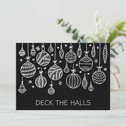 Moderne kerstversiering feestdagenkaart (Staand voorkant)