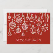 Moderne kerstversiering feestdagenkaart (Voorkant)