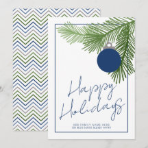 Moderne kerstversiering - groen - Navy niet-foto