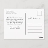 Moderne kerstversiering Groetingsvakantie Briefkaart (Achterkant)