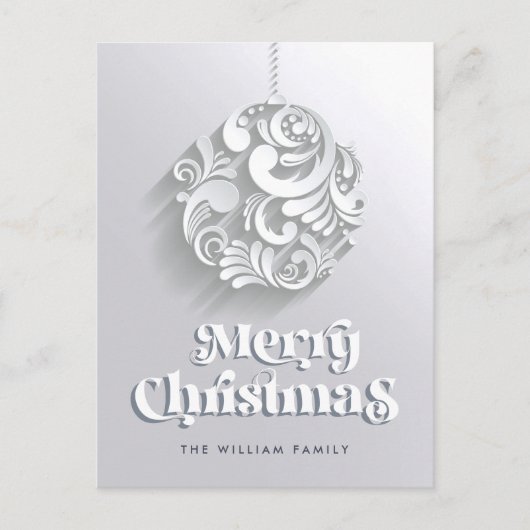 Moderne kerstversiering Groetingsvakantie Briefkaart (Voorkant)