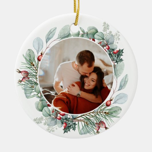 Moderne kerstversiering keramisch ornament (Voorkant)