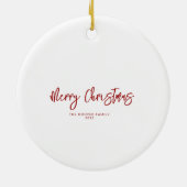 Moderne kerstversiering keramisch ornament (Achterkant)