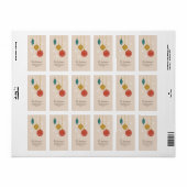Moderne Kerstversieringen Aangepaste Verticaal Etiket (Full Sheet)