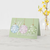 Moderne kerstversieringen in pasta kaart (Gele Bloem)