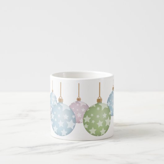 Moderne kerstversieringen met sterren espresso kop (Voorkant)