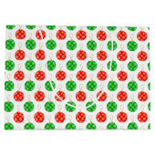 Moderne kerstversieringen - rood, groen en goud groot cadeauzakje (Achterkant)