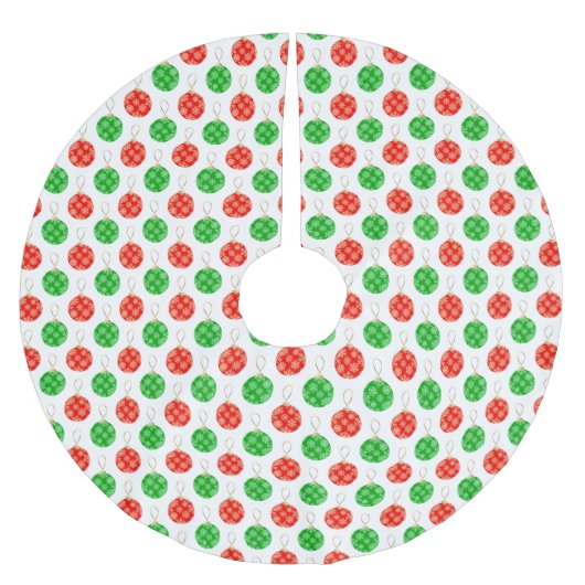 Moderne kerstversieringen - rood, groen en goud kerstboom rok (Voorkant)