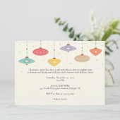 Moderne kerstversierontwerper kaart (Staand voorkant)