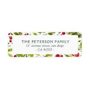 Moderne kerstviering etiket