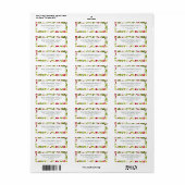 Moderne kerstviering etiket (Full Sheet)