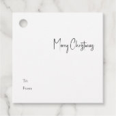 Moderne kerstvierkant naar Label met cadeau (Voorkant)