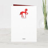 moderne kerstvogel en aangepaste tekst feestdagen kaart (Achterkant)