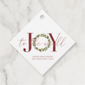 Moderne Kerstvreugde aan de Wereldkrans Bedankjes Labels (Voorkant)