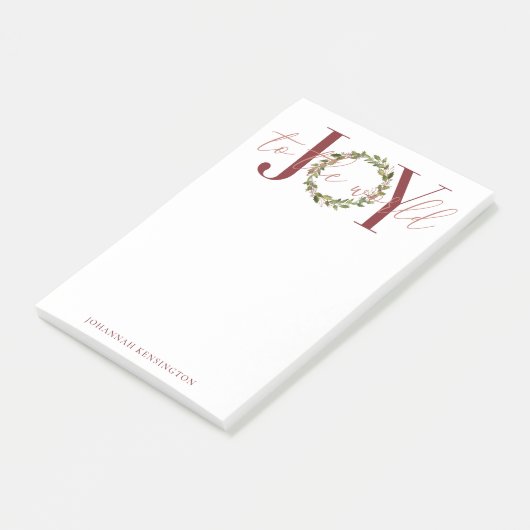 Moderne Kerstvreugde aan de Wereldkrans Post-it® Notes (Schuin)