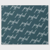 Moderne kerstvreugde groen cadeaupapier (Vlak)