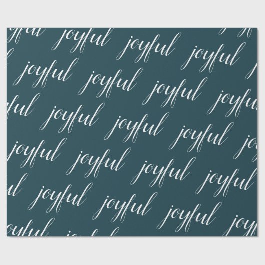 Moderne kerstvreugde groen cadeaupapier (Vlak)