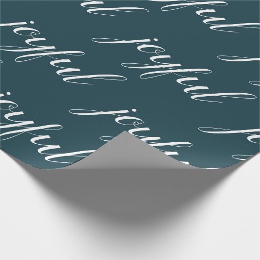 Moderne kerstvreugde groen cadeaupapier (Hoek)