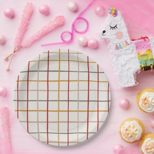 Moderne Kerstvreugde Papieren Bordje (Feest)