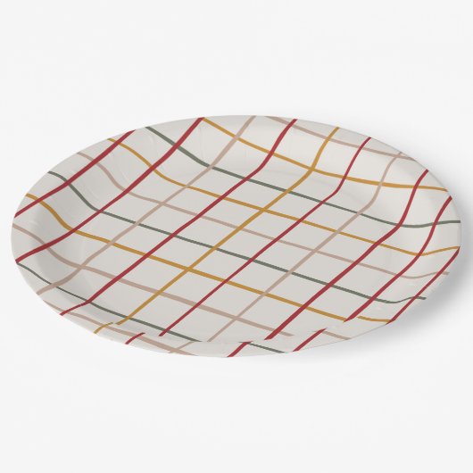 Moderne Kerstvreugde Papieren Bordje (Gekanteld)