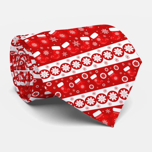 Moderne Kerstwanten & Kousen Patroon Stropdas (Opgerold)