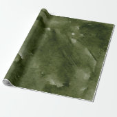 Moderne kerstWaterverf groen Cadeaupapier (Uitgerold)