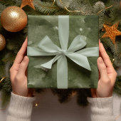 Moderne kerstWaterverf groen Cadeaupapier