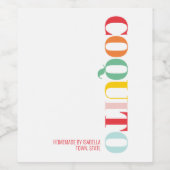 Moderne kerstwijnlabel voor kquito wijn etiket (Enkel label)