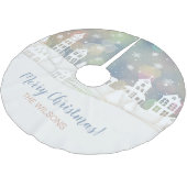 Moderne kerstwinter Wonderland Kerstboom Rok (Gekanteld)