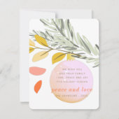 Moderne kerstwintersneeuwversiering op pine feestdagenkaart (Voorkant)