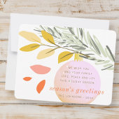 Moderne kerstwinterversiering op de pine feestdagenkaart