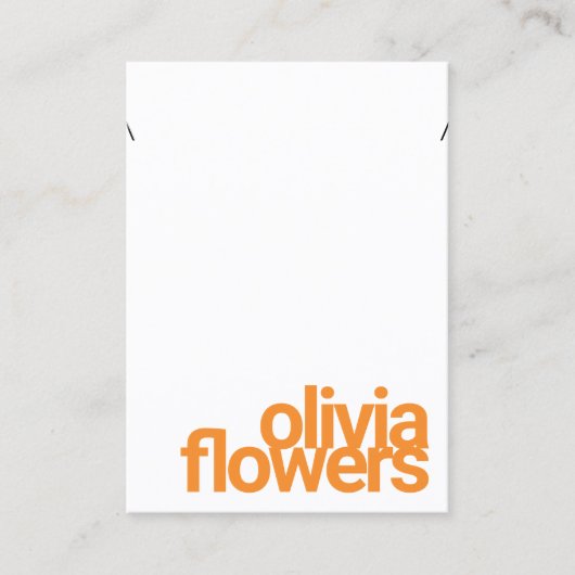 Moderne Ketting Bold Oranje lettertype Business Visitekaartje (Voorkant)