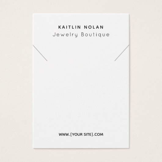 Moderne Ketting met aangepaste tekst Verwerende ka Visitekaartje (Voorkant)