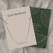 Moderne Ketting met lederen patroonjuwelen Visitekaartje