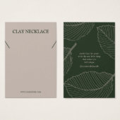 Moderne Ketting met lederen patroonjuwelen Visitekaartje (Voorkant /achterkant)