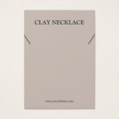 Moderne Ketting met lederen patroonjuwelen Visitekaartje (Voorkant)