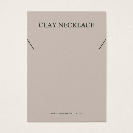 Moderne Ketting met lederen patroonjuwelen Visitekaartje (Voorkant)