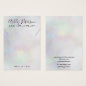 Moderne ketting voor peerln-kernisch giraal visitekaartje (Voorkant /achterkant)