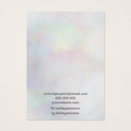 Moderne ketting voor peerln-kernisch giraal visitekaartje (Achterkant)