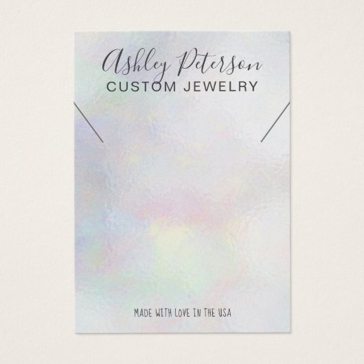 Moderne ketting voor peerln-kernisch giraal visitekaartje (Voorkant)