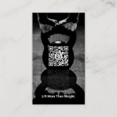 Moderne Kettlebell Fitness QR Code Visitekaartje (Voorkant)