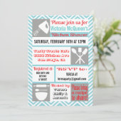 Moderne Keuken Bruids Douche Uitnodigingen (Staand voorkant)