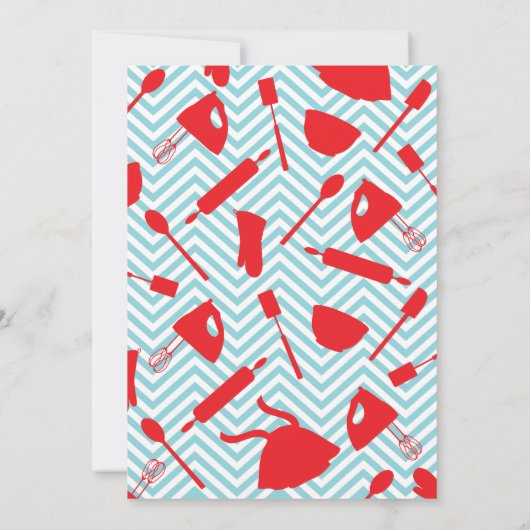 Moderne Keuken Bruids Douche Uitnodigingen (Achterkant)