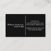 Moderne keuken Catering Visitekaartje (Achterkant)