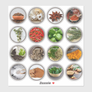 Moderne keuken Culinaire kruiden specerijen kruik Sticker