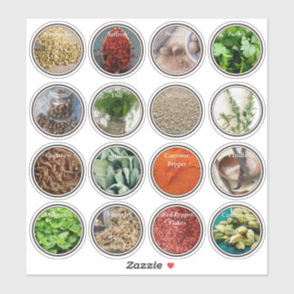 Moderne keuken Culinaire kruiden specerijen kruik Sticker