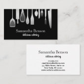 Moderne keuken- en keukengereedschap Koken en cate Visitekaartje (Voorkant / Achterkant)