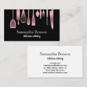 Moderne keuken- en keukengereedschap Koken en cate Visitekaartje (Voorkant / Achterkant)